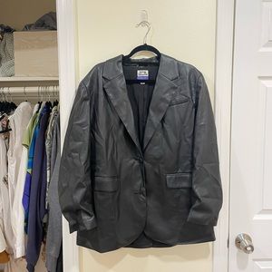 Black leather jacket